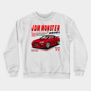 NISSAN SKYLINE GTR-R34 (RED) Crewneck Sweatshirt